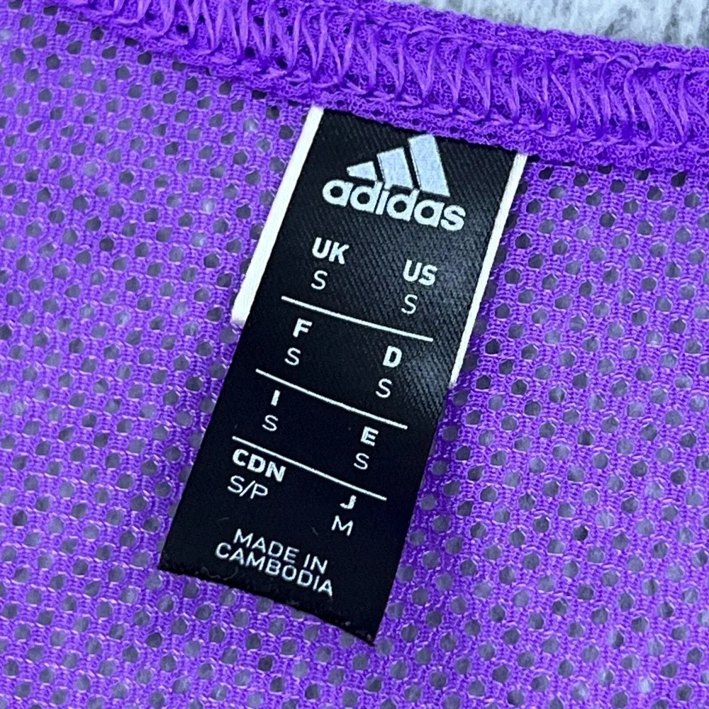 Lot Of 2 Adidas Training Pro 20 Bibs‎ Men's S Soccer Purple Mesh Tank Top Jersey